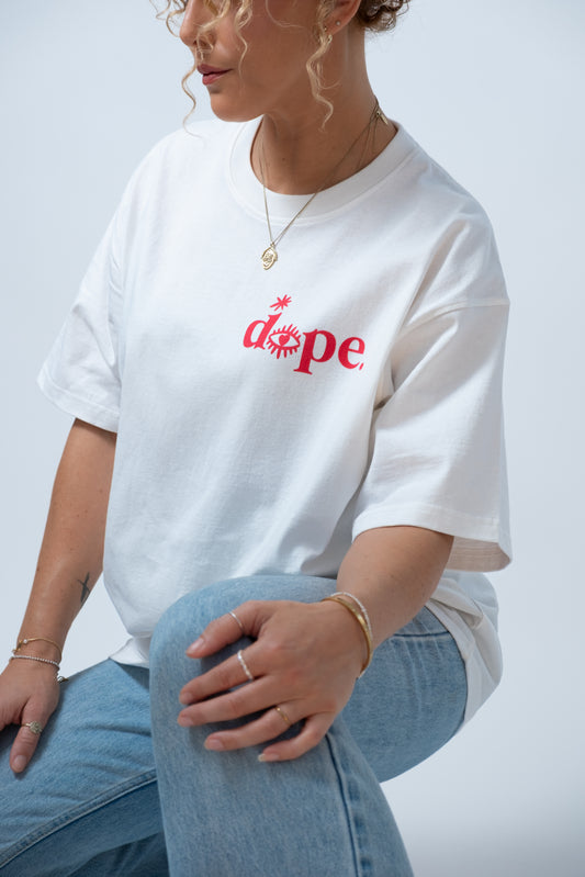 Dope AF Tee (white/red)