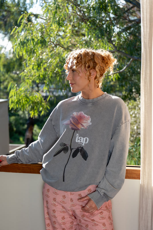 Bloom Boldly Sweatshirt (light grey)