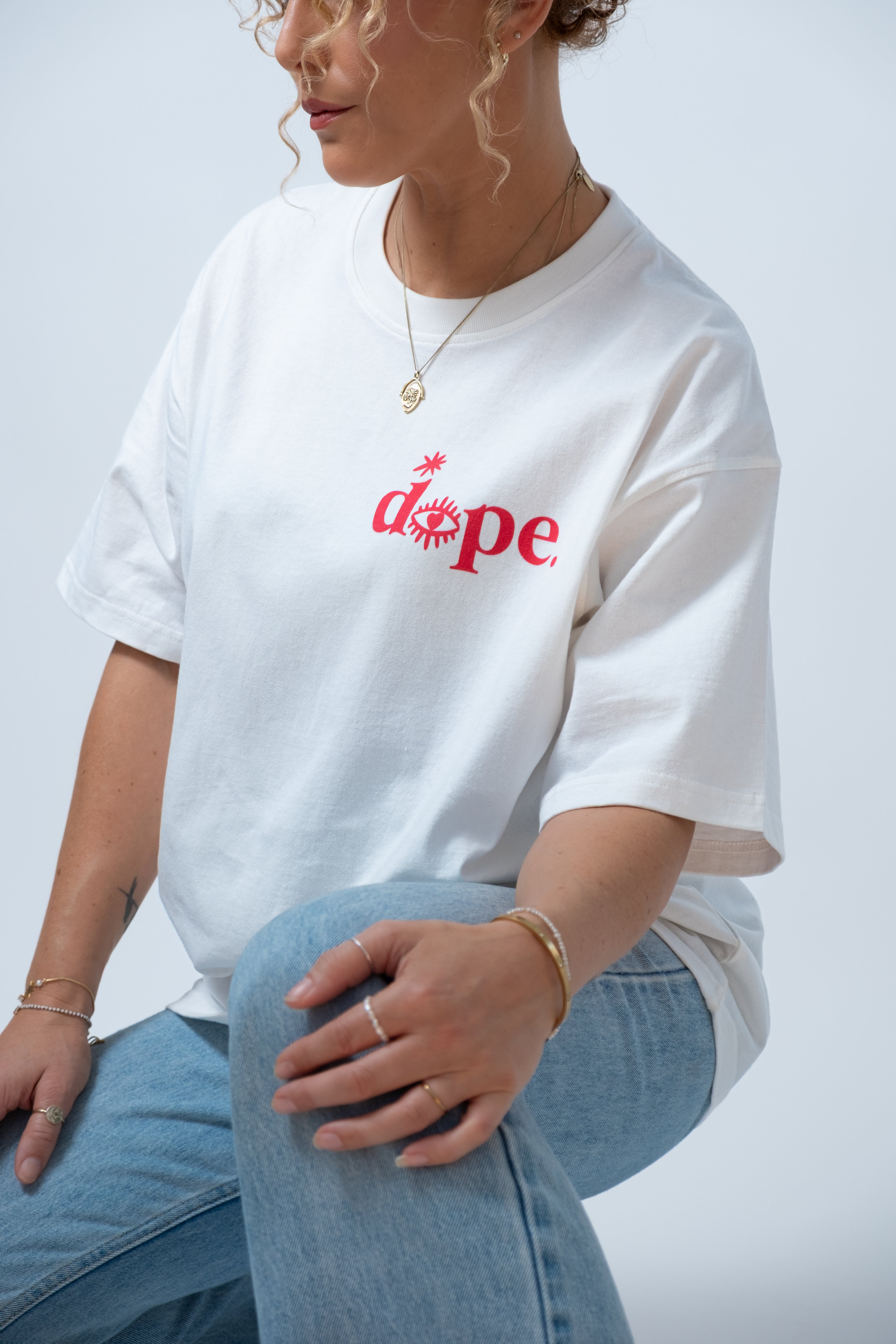 Dope AF Tee (white/red)