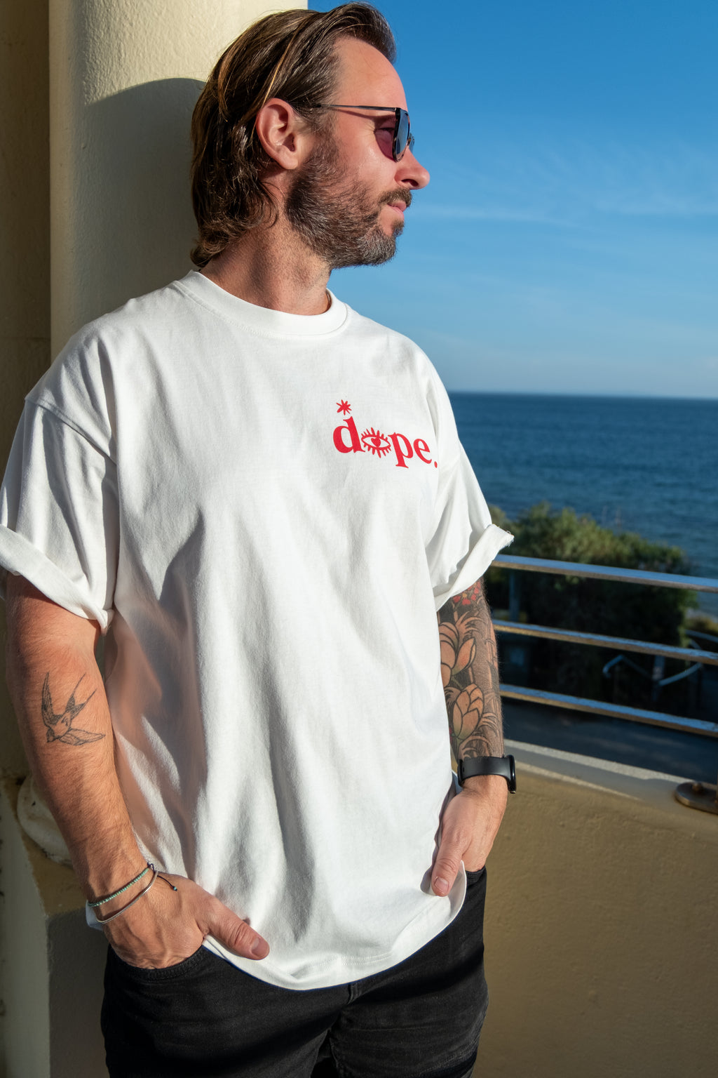 Dope AF Tee (white/red)
