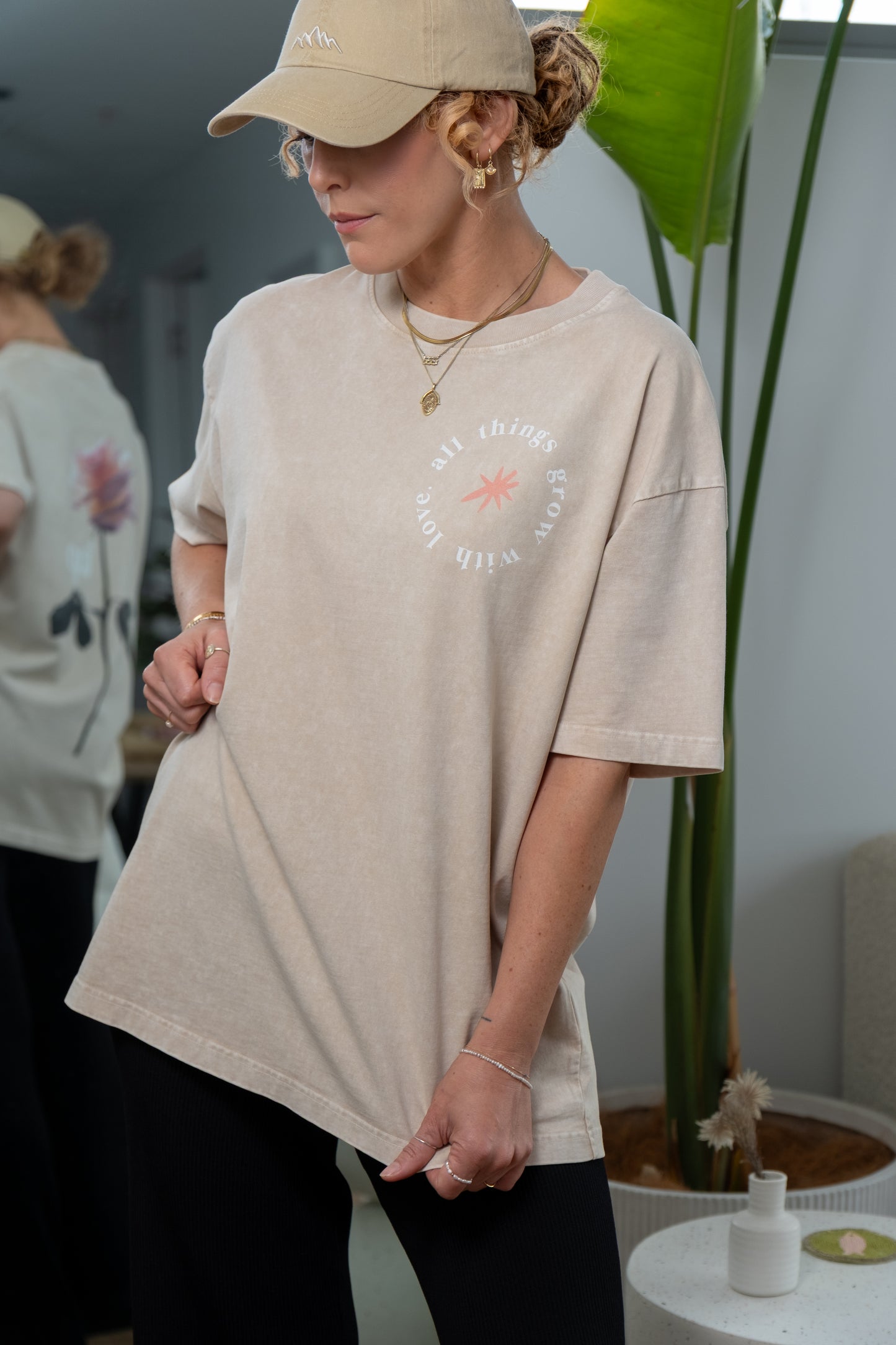 All Things Grow With Love Tee (light sand)