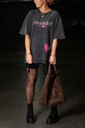 Grounded & Thriving (acid wash) tee