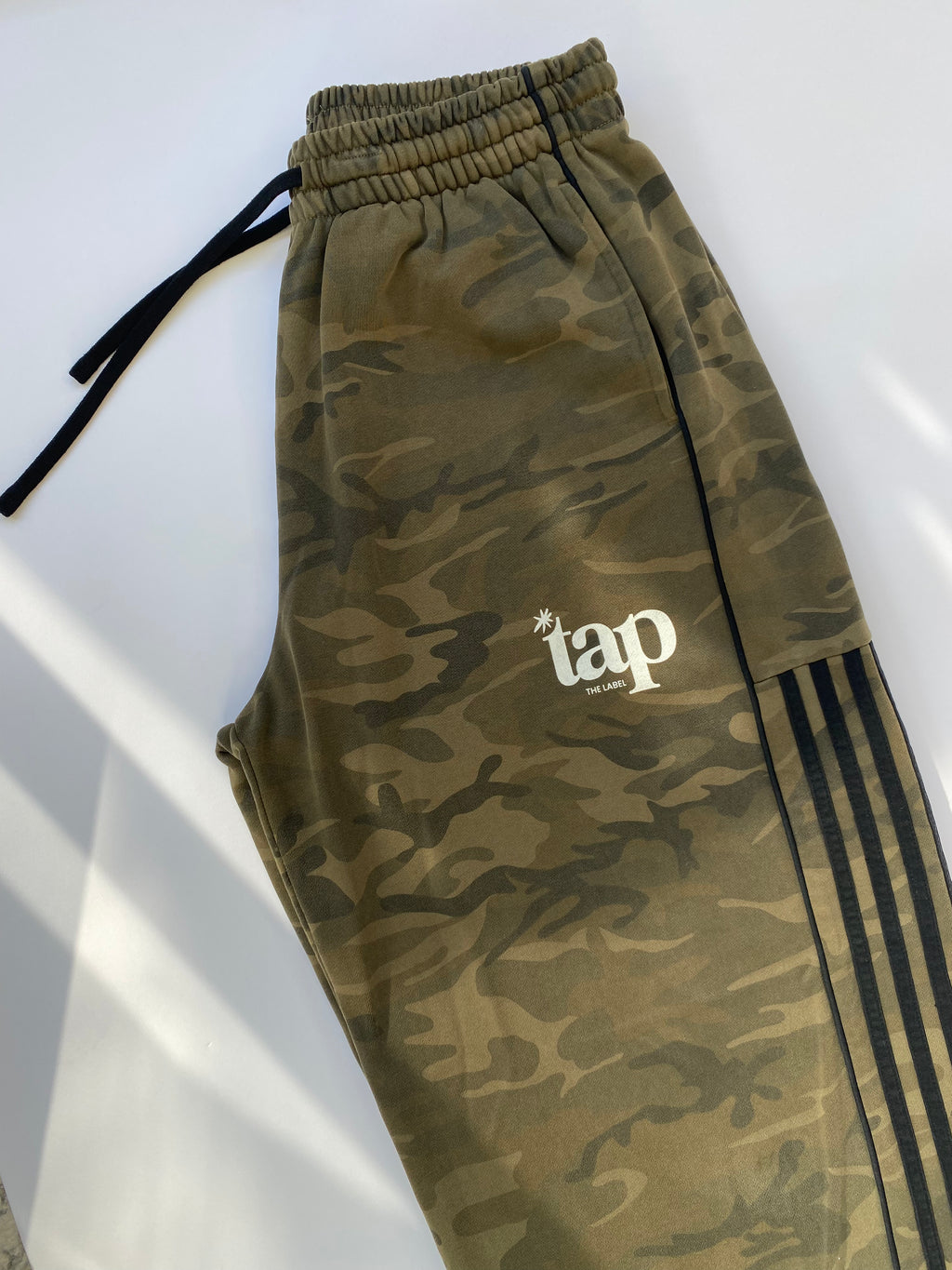 TAP logo camo track pants