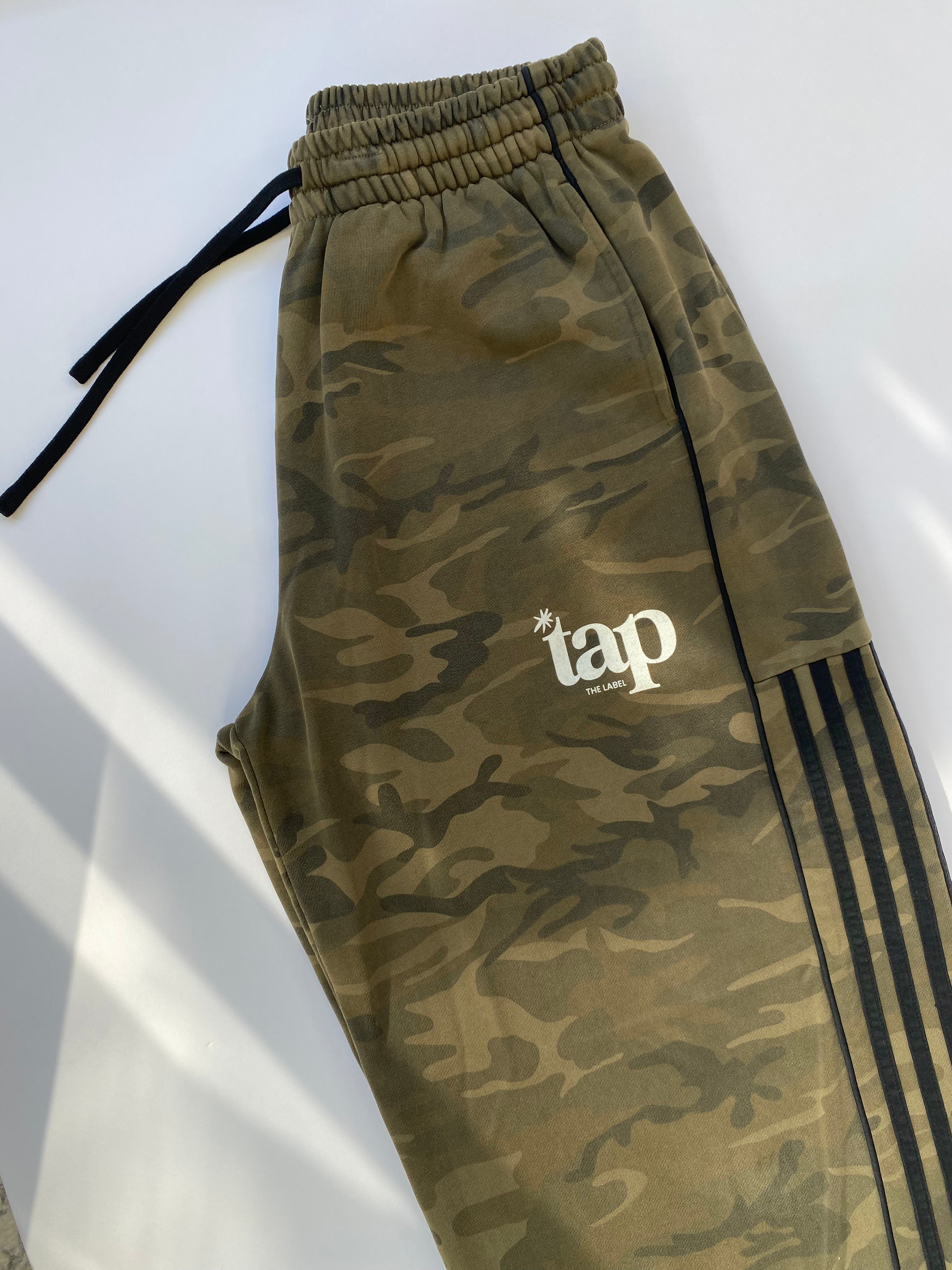 TAP logo camo track pants