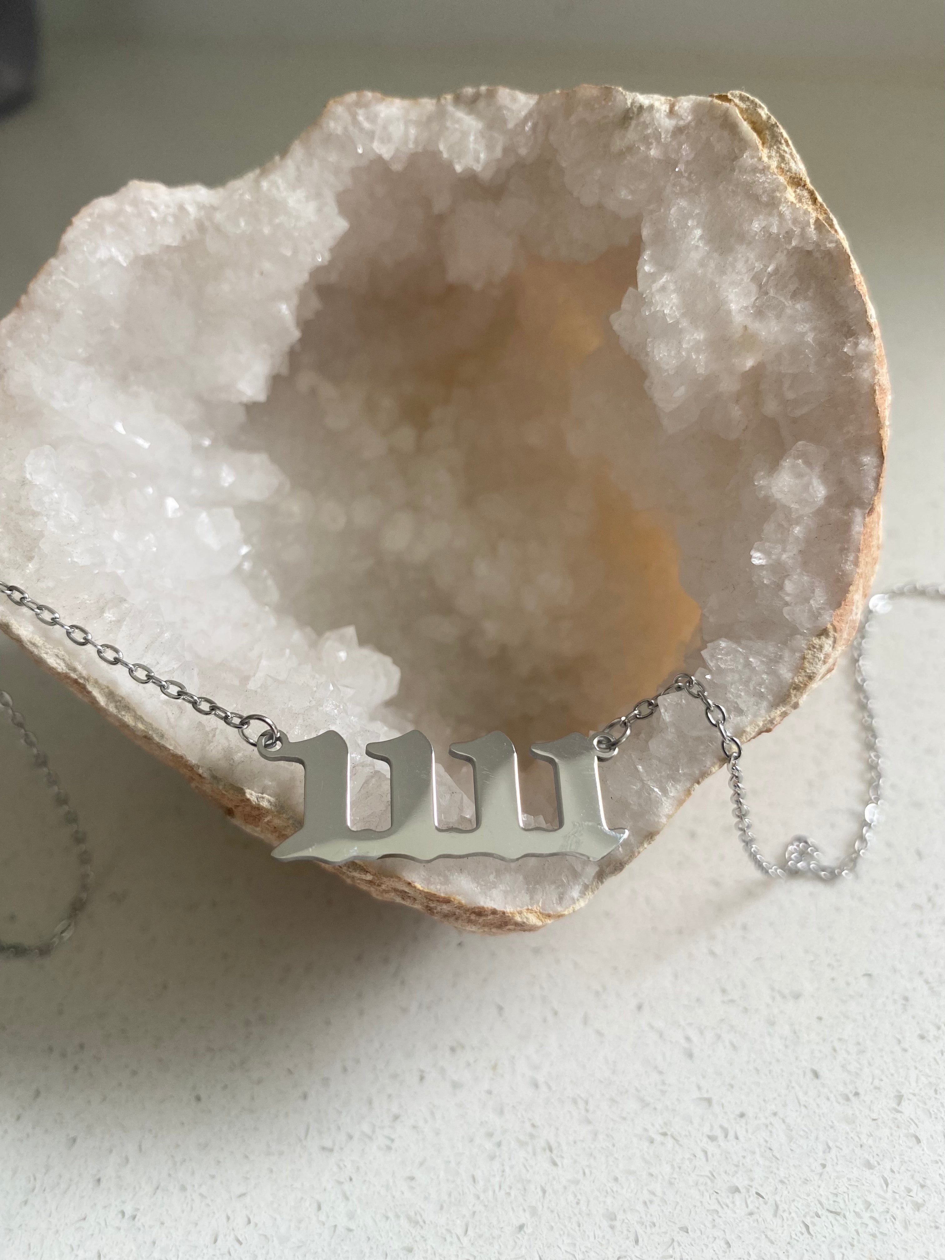 11:11 angel number necklace (silver)